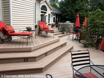 Harga yang bagus Anticorrosion Wood Plastic Composite Foam Decks Decking Eksterior on line